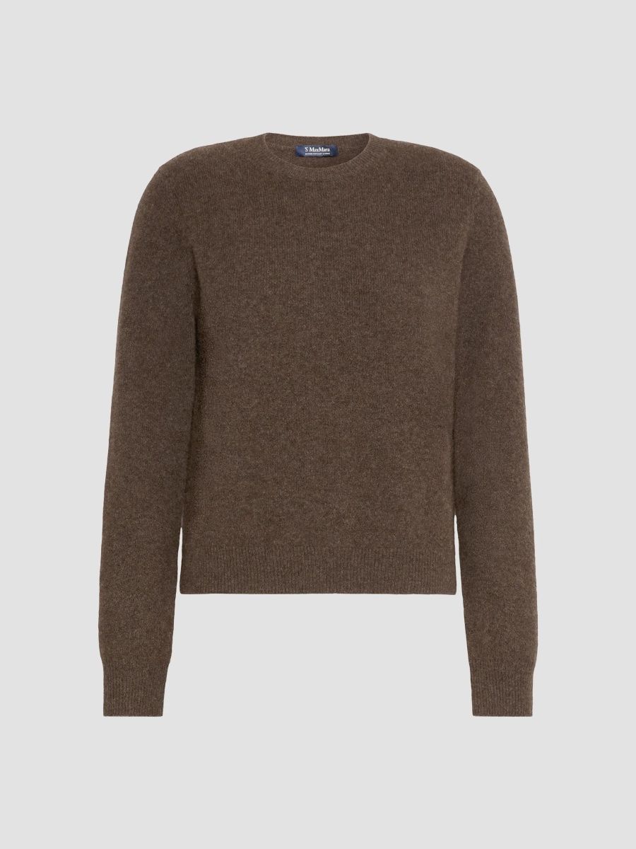 Max Mara Women's Yak Yarn Crew Neck Sweater - Brown - Size XL