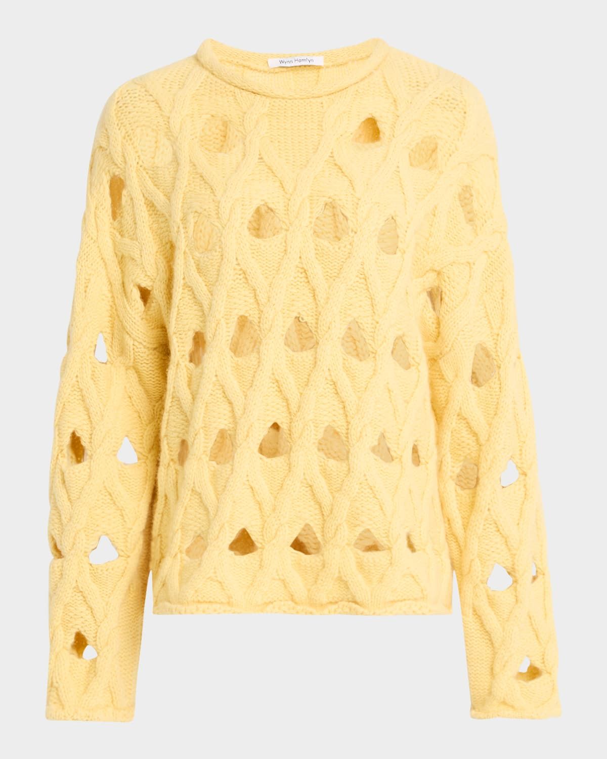 Cable-Knit Crewneck Sweater