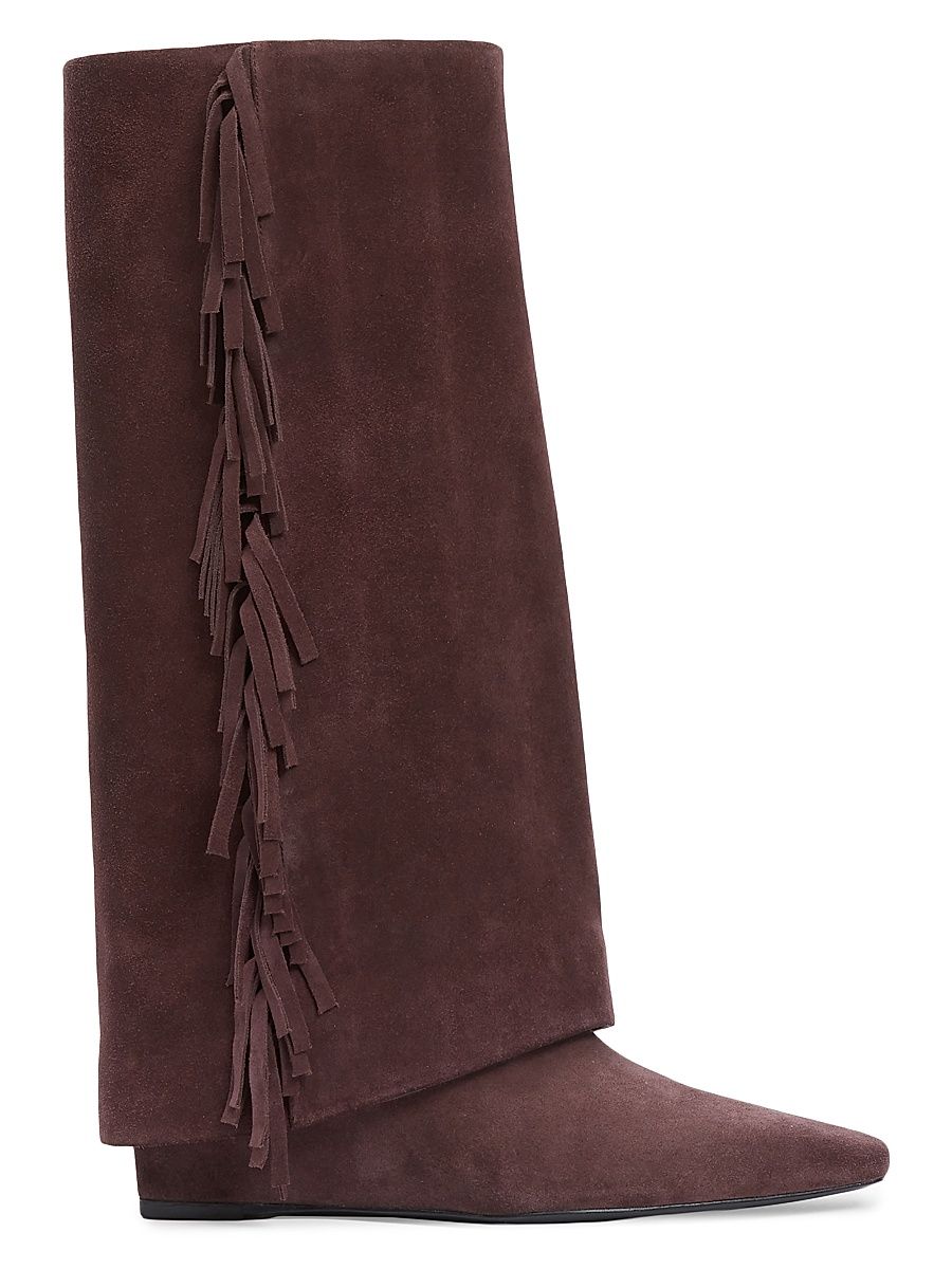 Women's Quinn Fringe Suede Boots - Cacao - Size 7