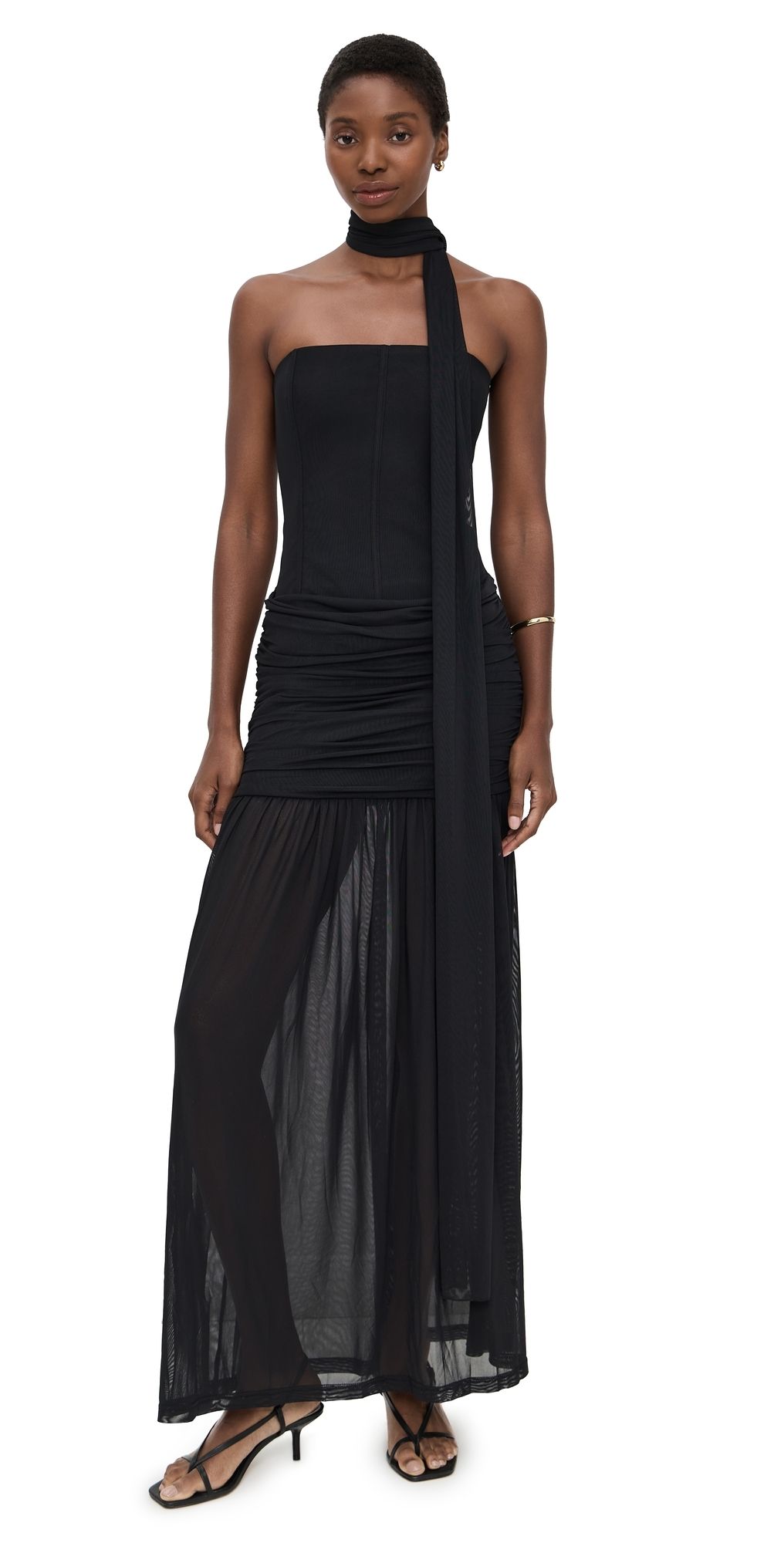 Runaway the Label Lillie Corset Maxi Dress Black M