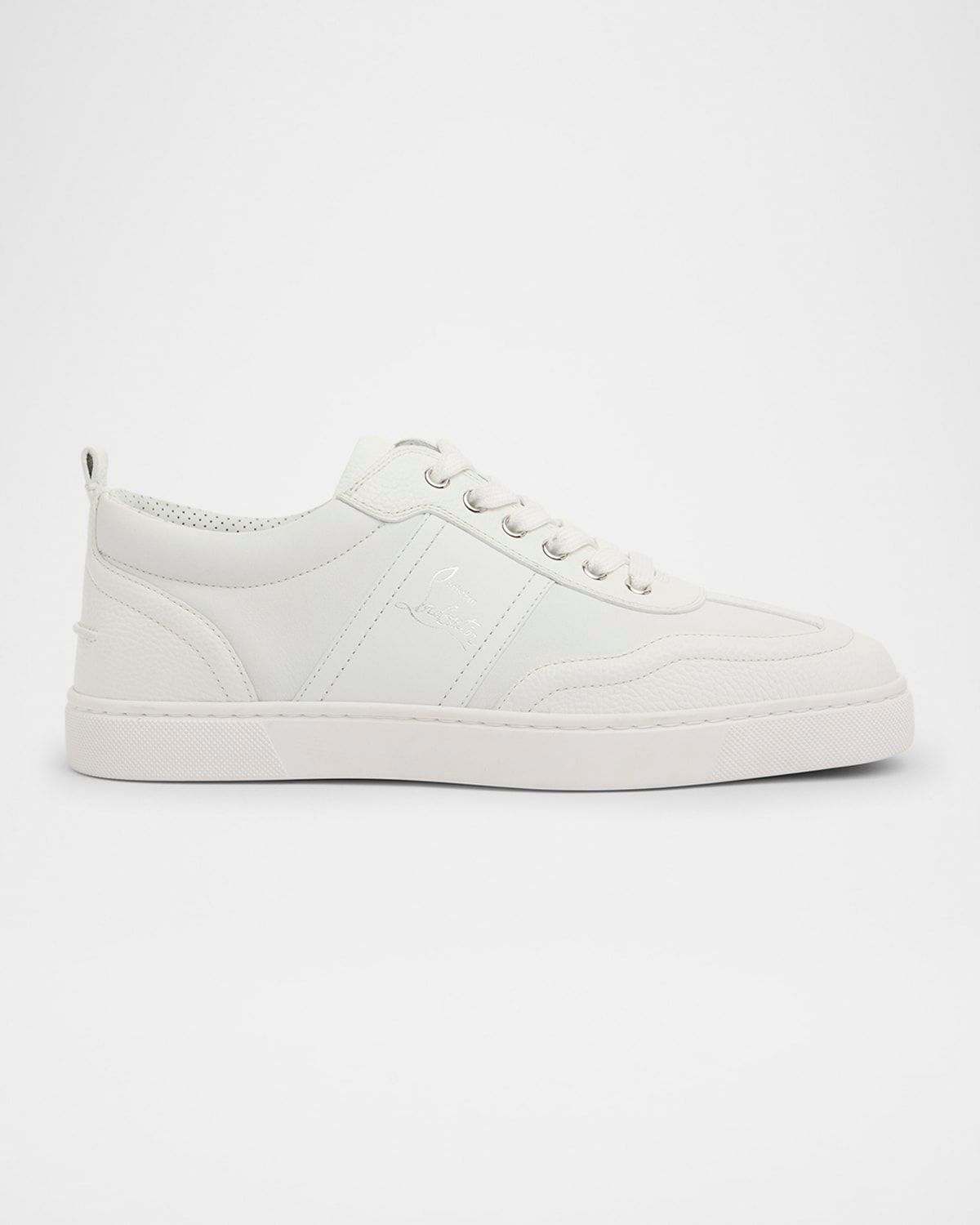 Men & apos;s Retero Grained Leather Low-Top Sneakers