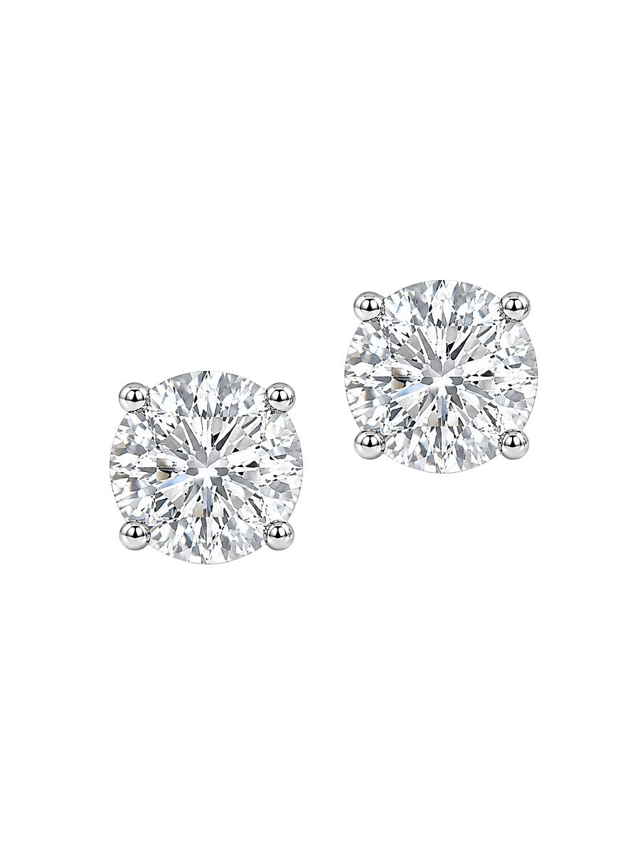 Women's 18K White Gold & 6.00 TCW Lab-Grown Diamond Stud Earrings - White Gold