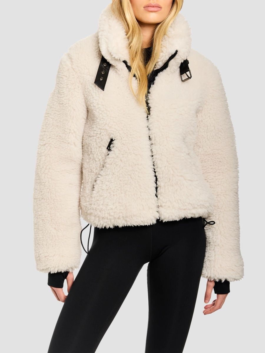 SAM. Women's Valley Chunky Sherpa Jacket - Oatmeal - Size XL