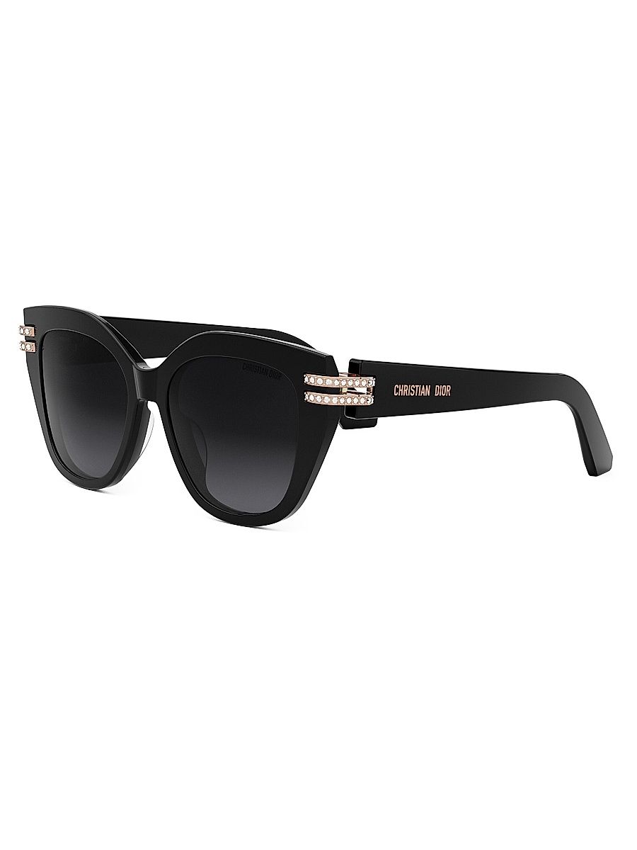 Women's CDior B4I 53MM Butterfly Sunglasses - Gradient Grey Black