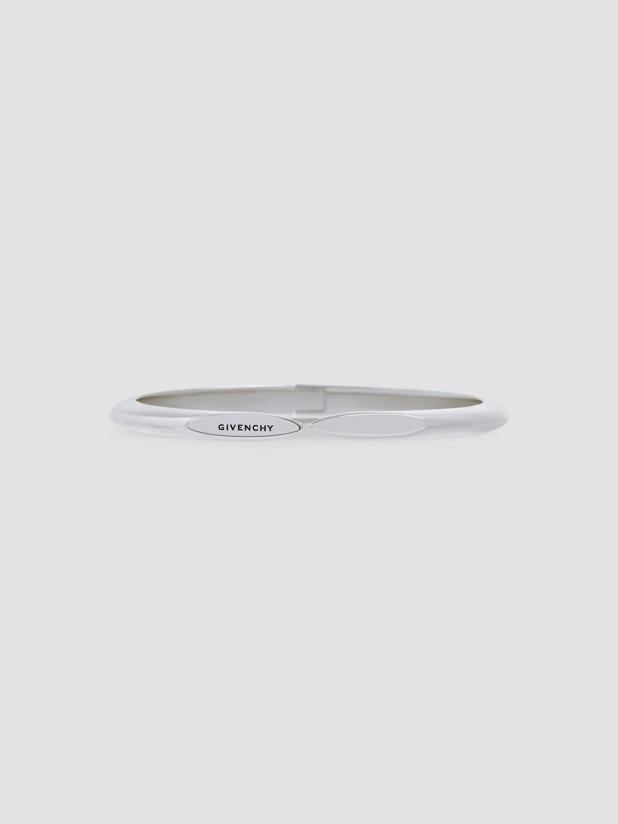 Givenchy Men's Pinch Cuff Bracelet in Metal - Silvery - Size 3