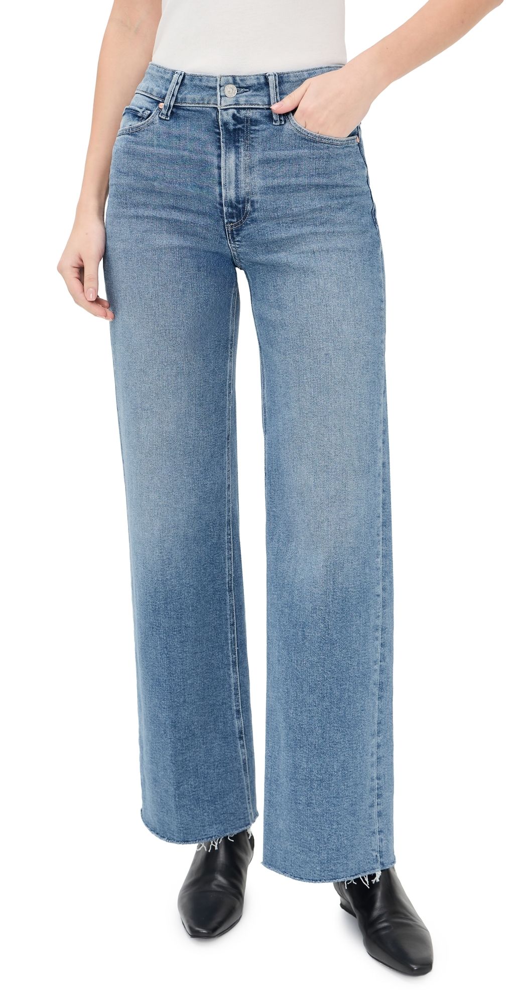 PAIGE Anessa Jeans with Raw Hem Big Sky 25