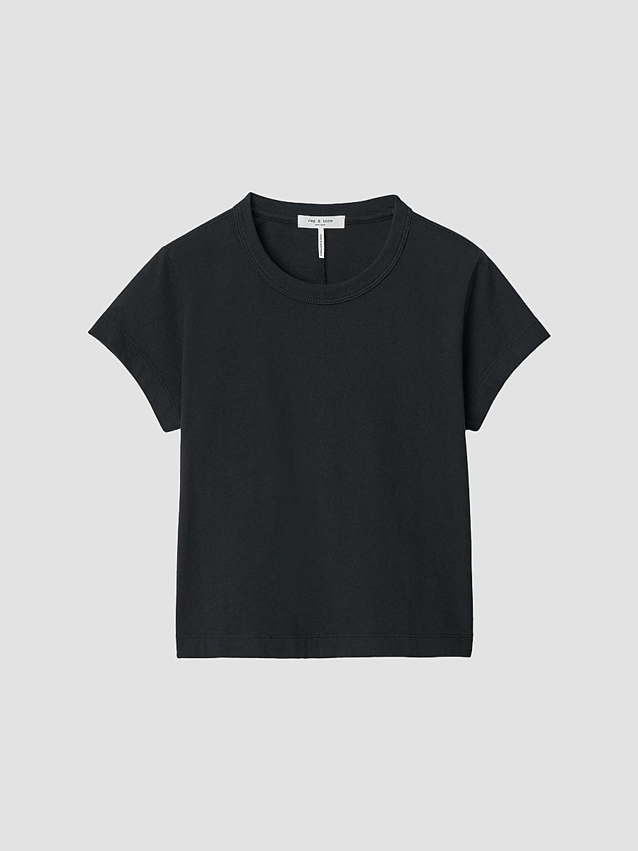 Women's Kelly Perfect Cotton Crewneck T-Shirt - Black - Size XL