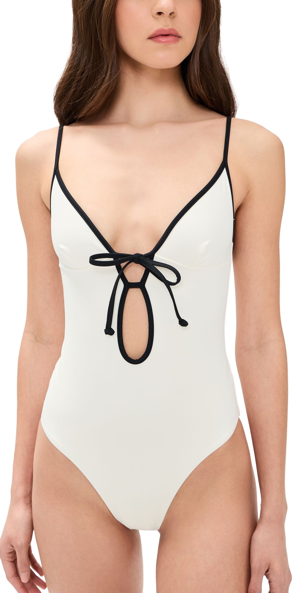 Onia Soleil One Piece Egret/Black L