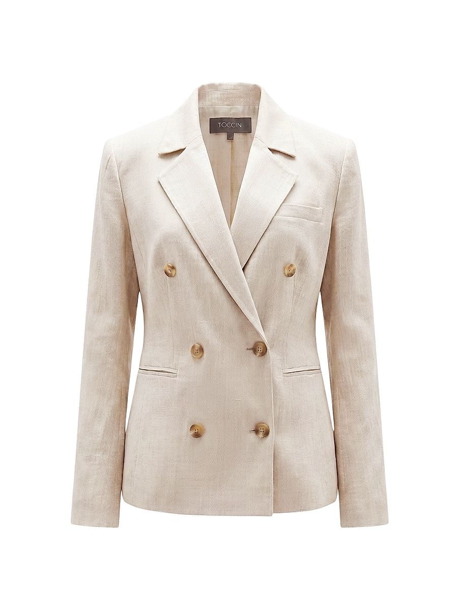 Women's Jazmin Double-Breasted Blazer - Desert - Size 10