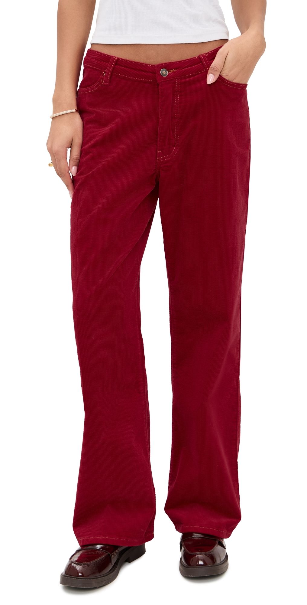 Lioness Rebels Corduroy Pants Crimson XXS