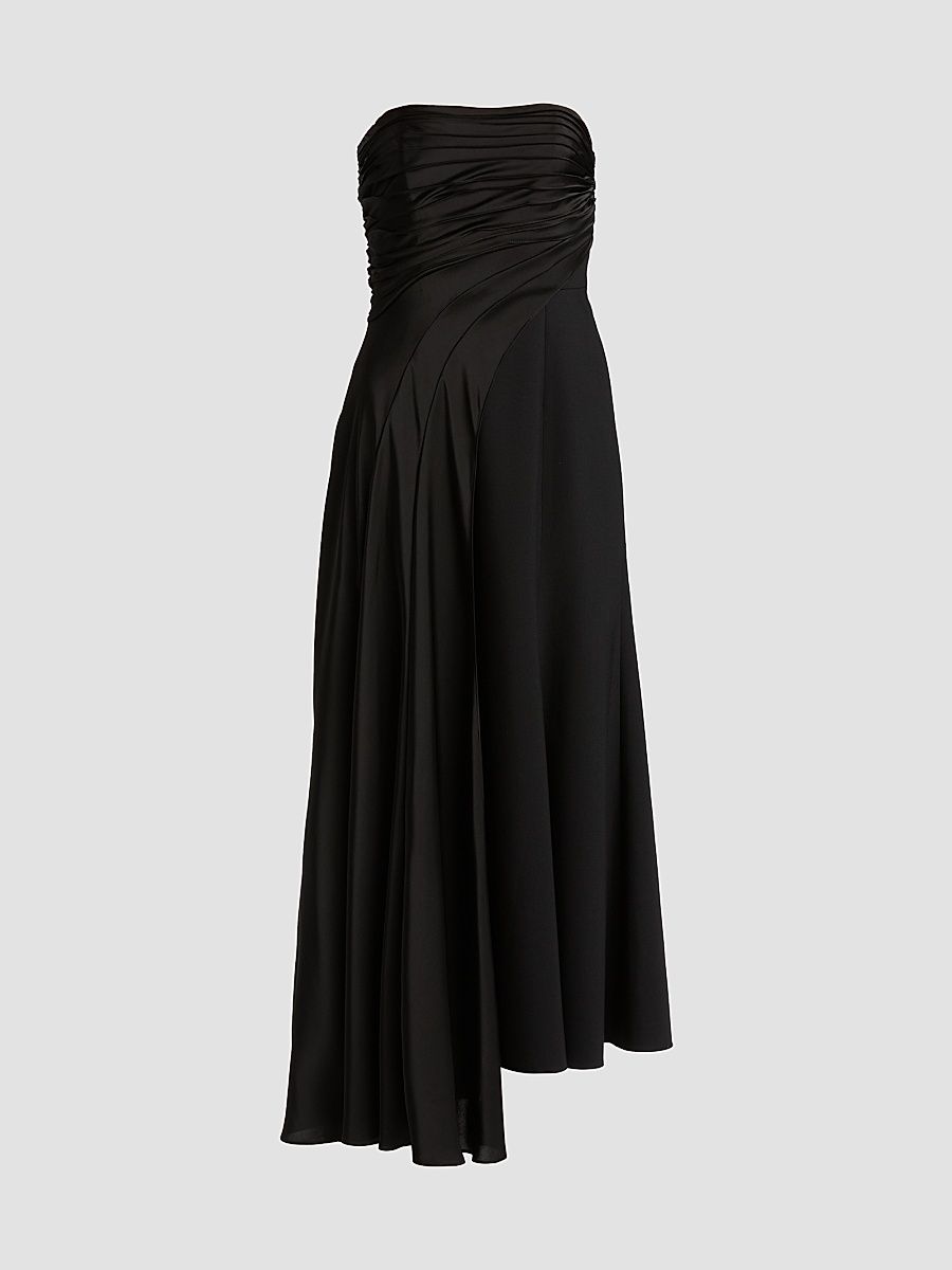 Women's Clarisse Strapless Midi Dress - Black - Size 14