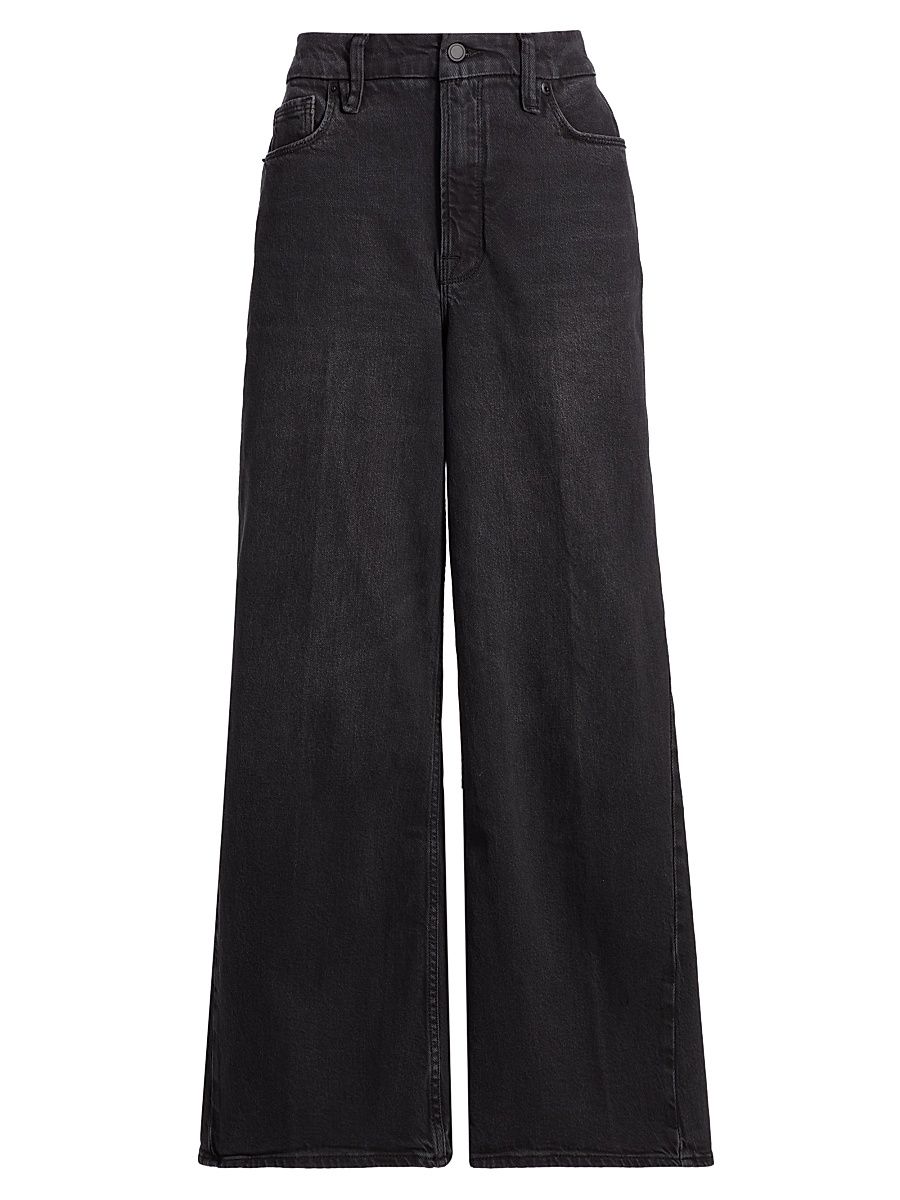 Women's Good Skate Wide-Leg Crop Jeans - Black - Size 8