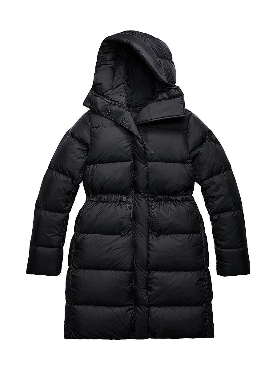 Women's Montgomery Hooded Down Coat - Black Noir - Size XS