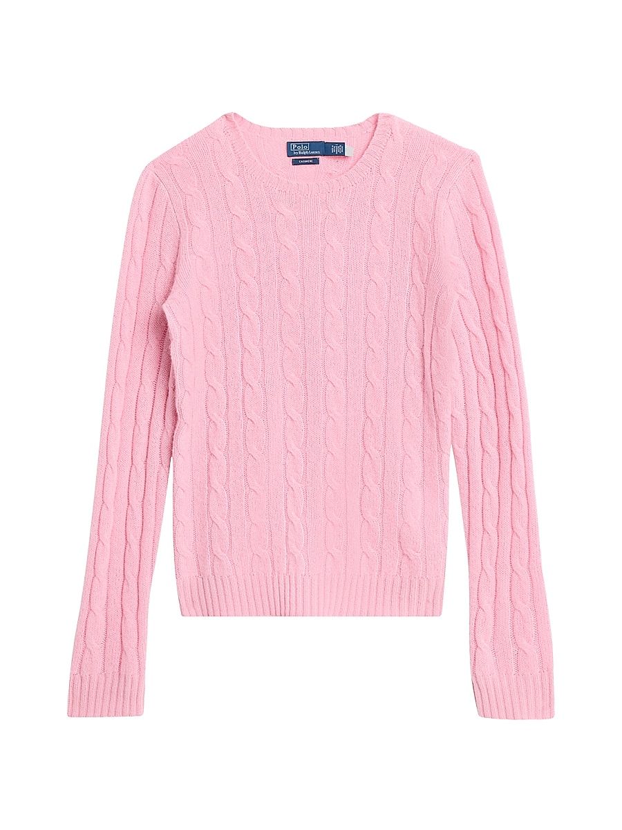 Women's Cable-Knit Cotton-Wool Sweater - Dusty Pink - Size XS