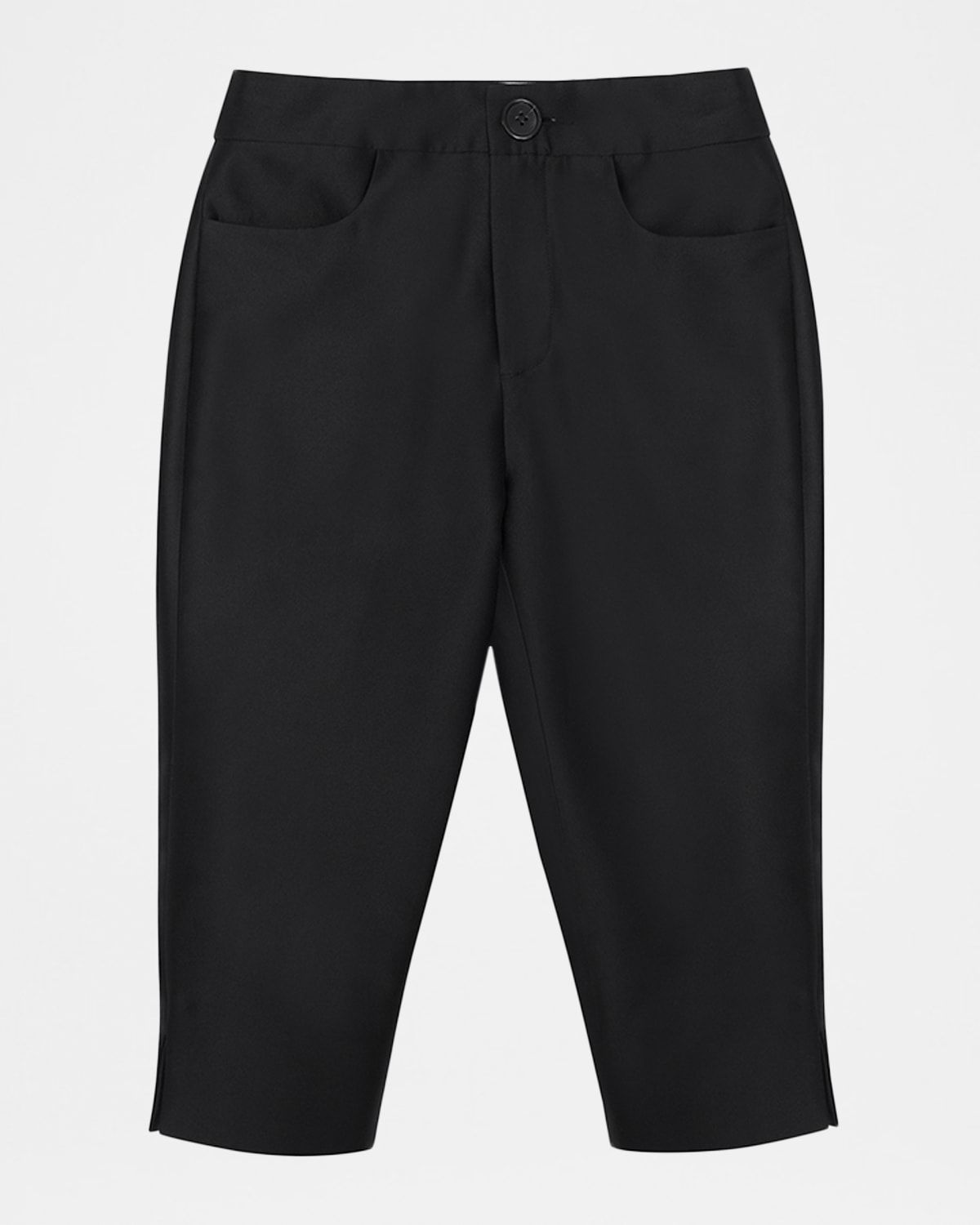 Slim-Fit Satin Capri Pants