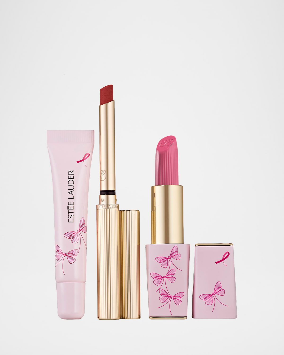 Pink Ribbon Bouquet Of Strength Lipstick & Lip Gloss 3-Piece Collection