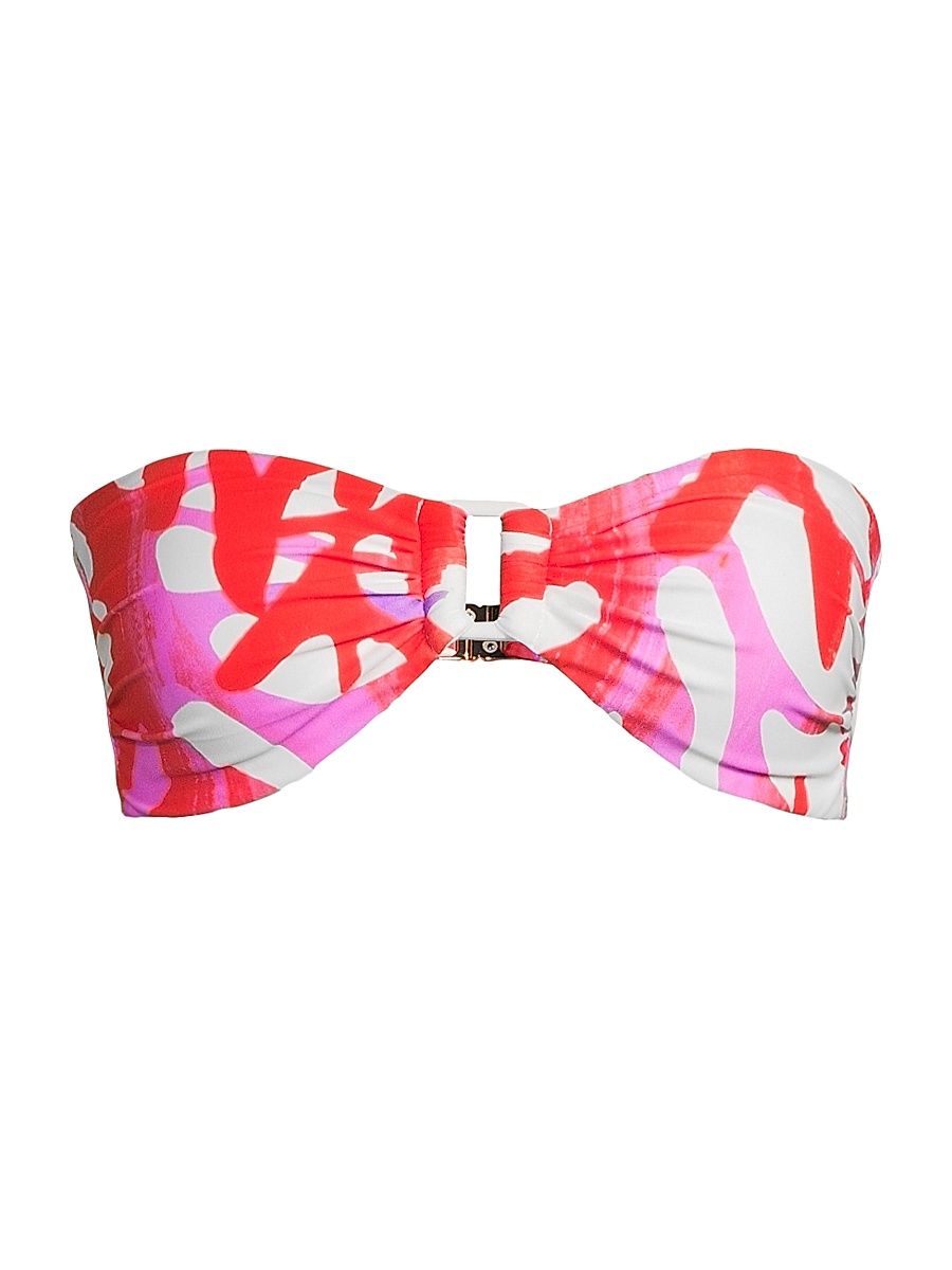 Women's Italian Under The Sea Bikini Top - Pink Multi - Size Medium