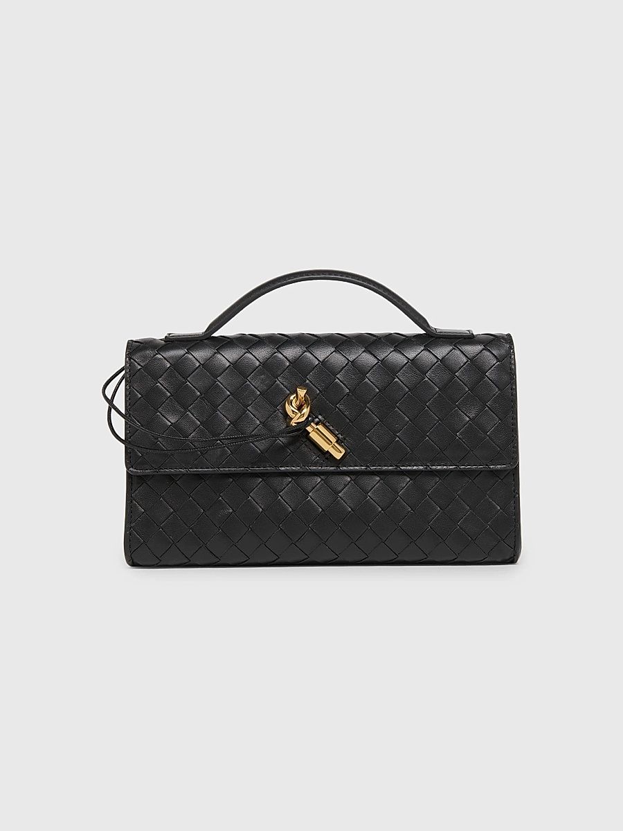 Women's Andiamo Leather Clutch - Black