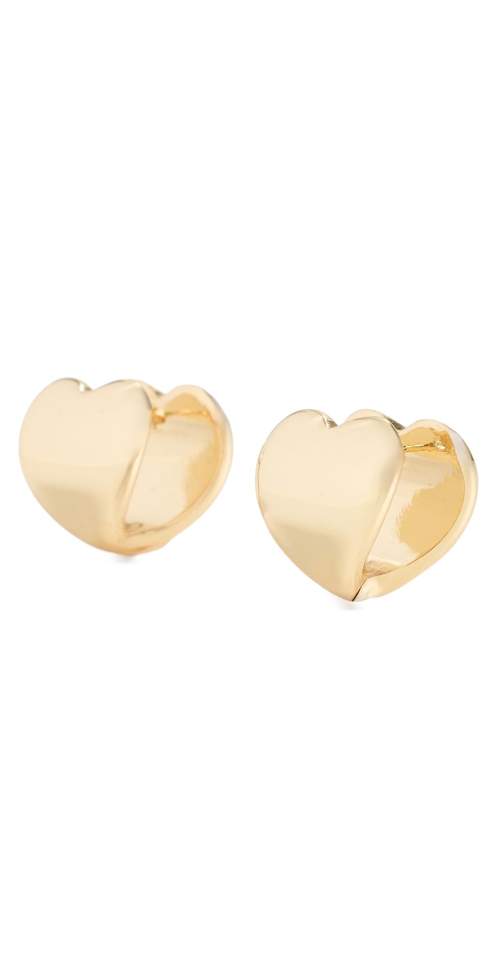 Madewell Organic Huggie Heart Earrings Warm Gold One Size