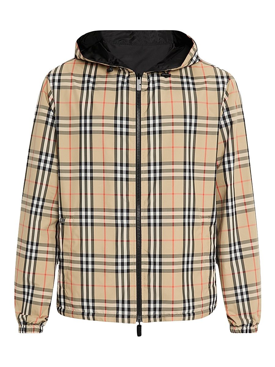 Men's Check Reversible Jacket - Sand Ip Check - Size XXXL
