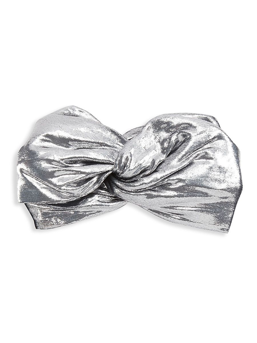 Women's Lamé Fil Coupé Headband - Pearl - Size Medium