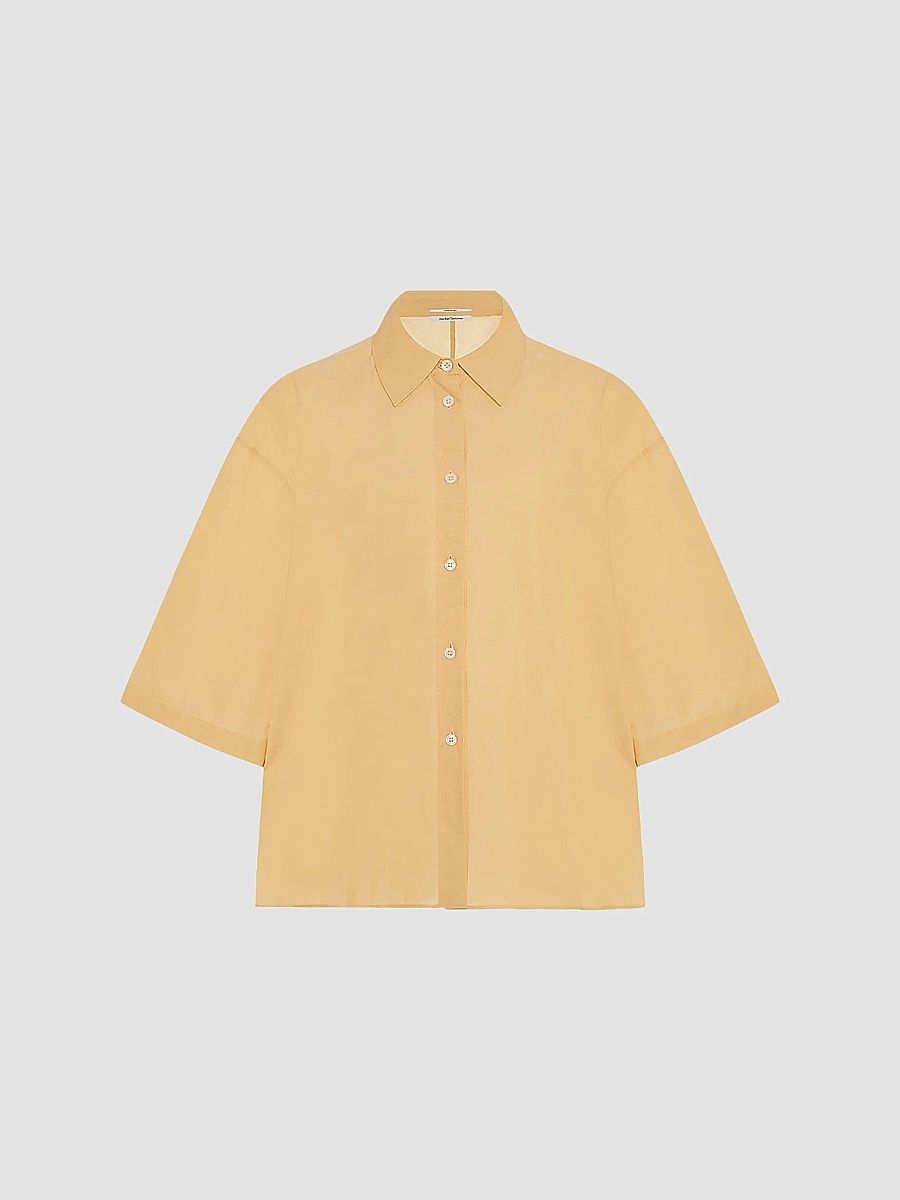 Women's Voile Short Sleeve Shirt - Mimosa - Size Medium