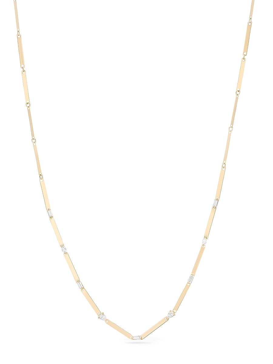 Women's Fancies 14K Yellow Gold & 0.33 TCW Diamond Station Necklace - Yellow Gold