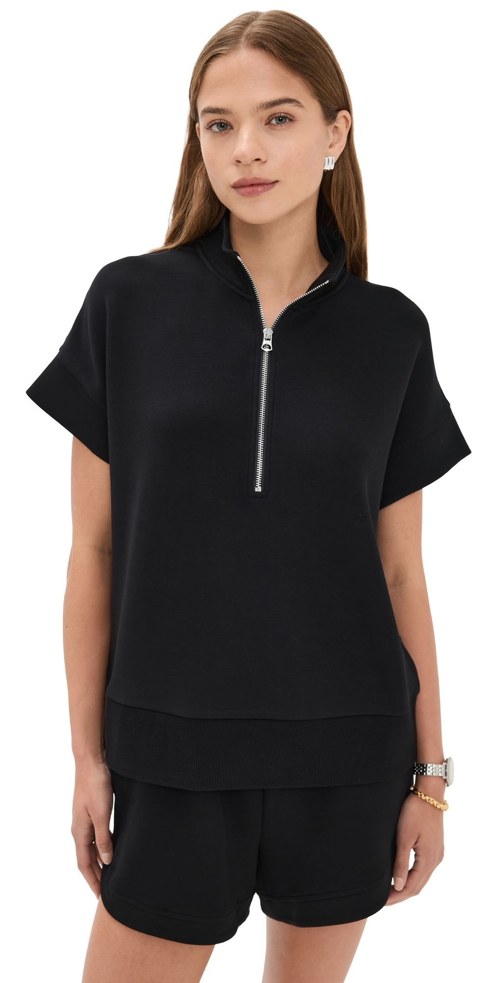 Varley Ritchie Short Sleeve Sweatshirt Black L