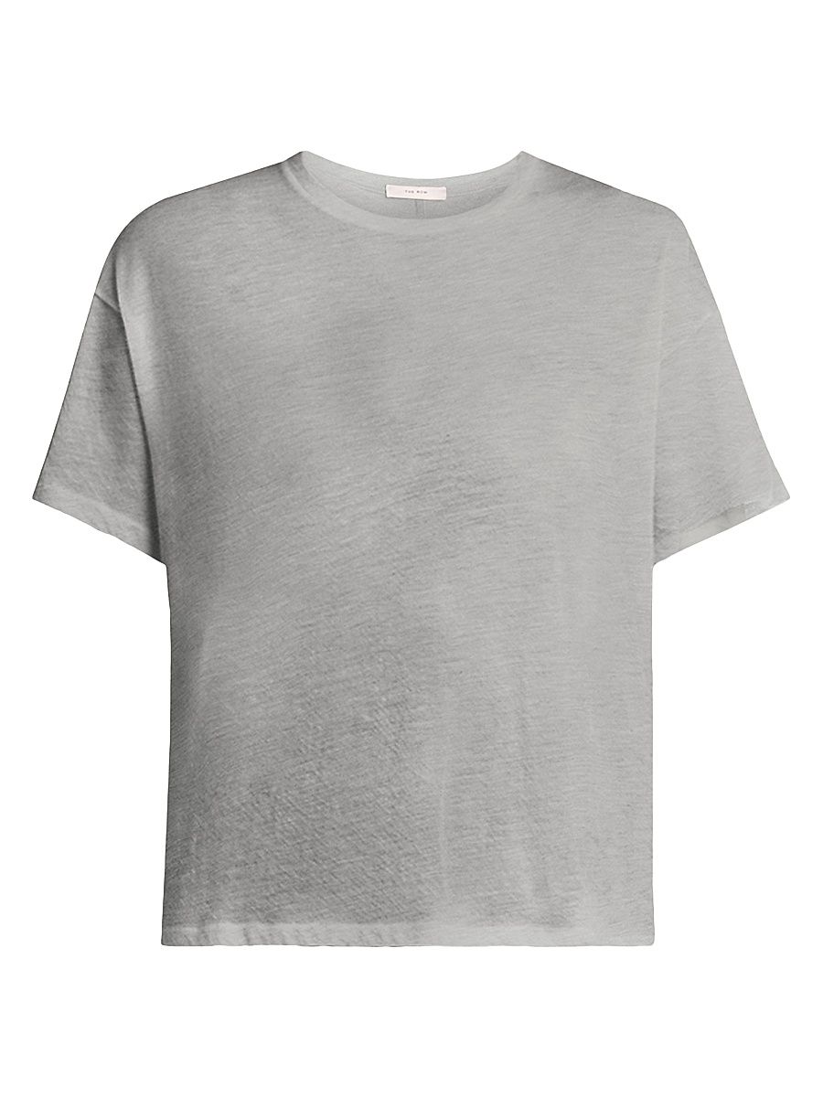 Women's Lila Cashmere Crewneck Top - Grey Melange - Size Large