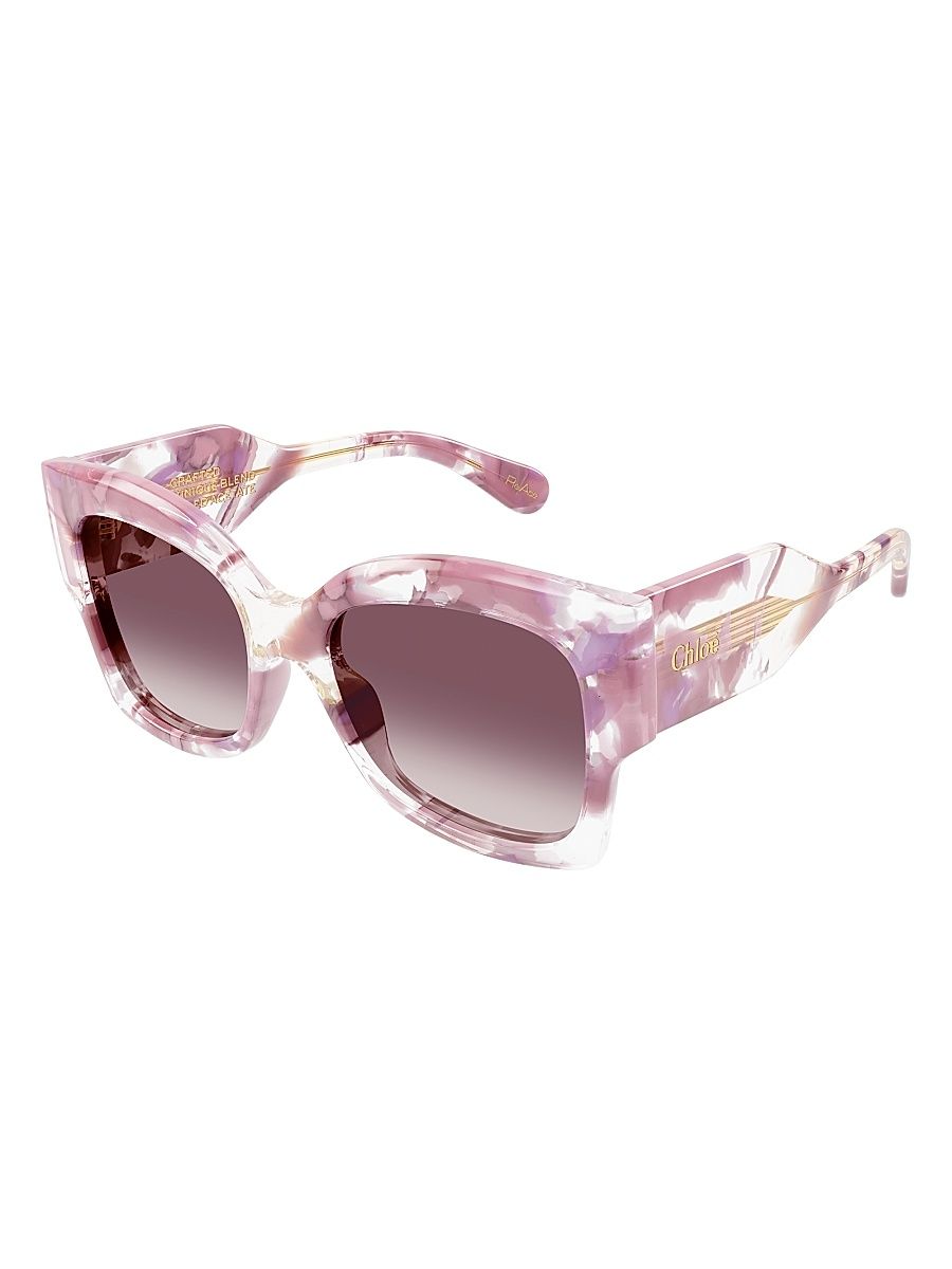 Women's Gayia/Reace 55MM Butterfly Sunglasses - Gradient Pink Havana
