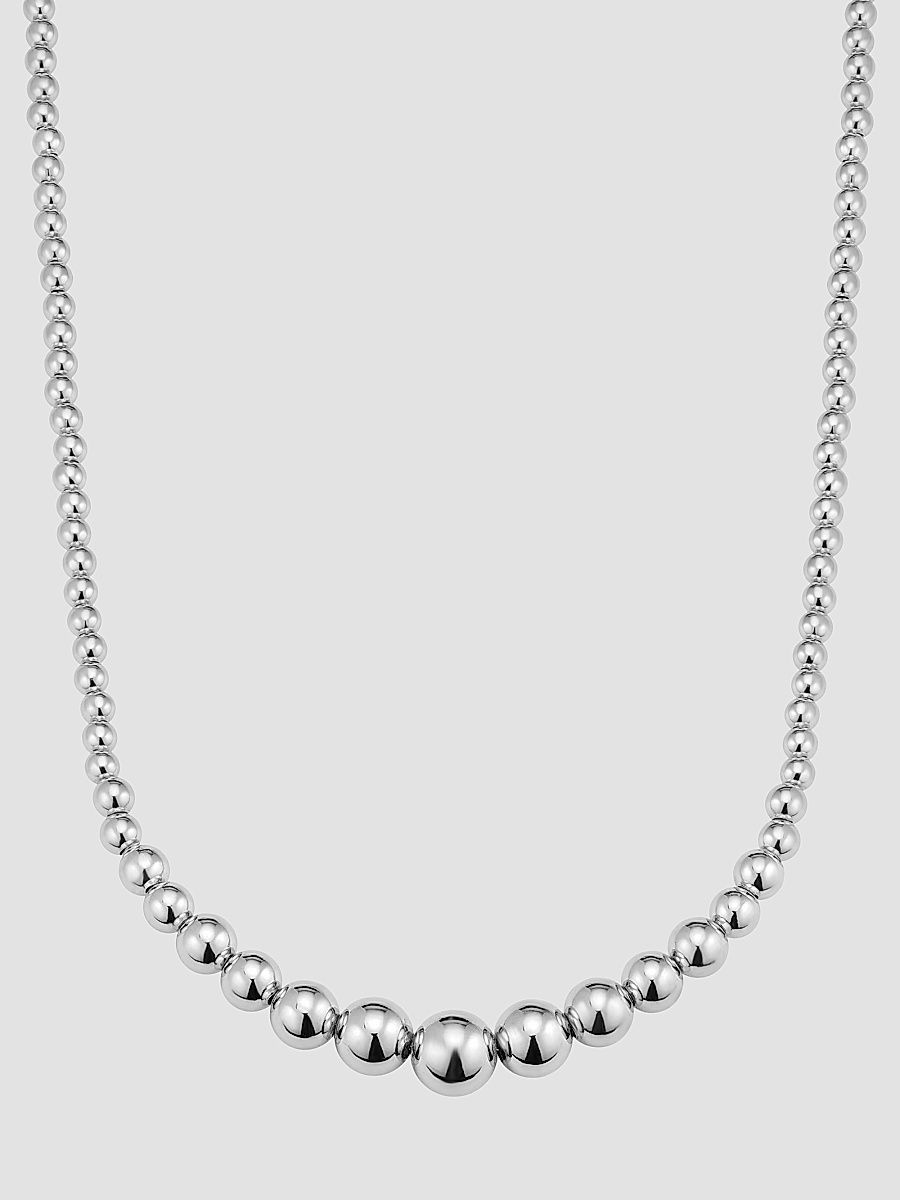 Women's Belle of the Ball Necklace in Sterling Silver - Silver - Size 18