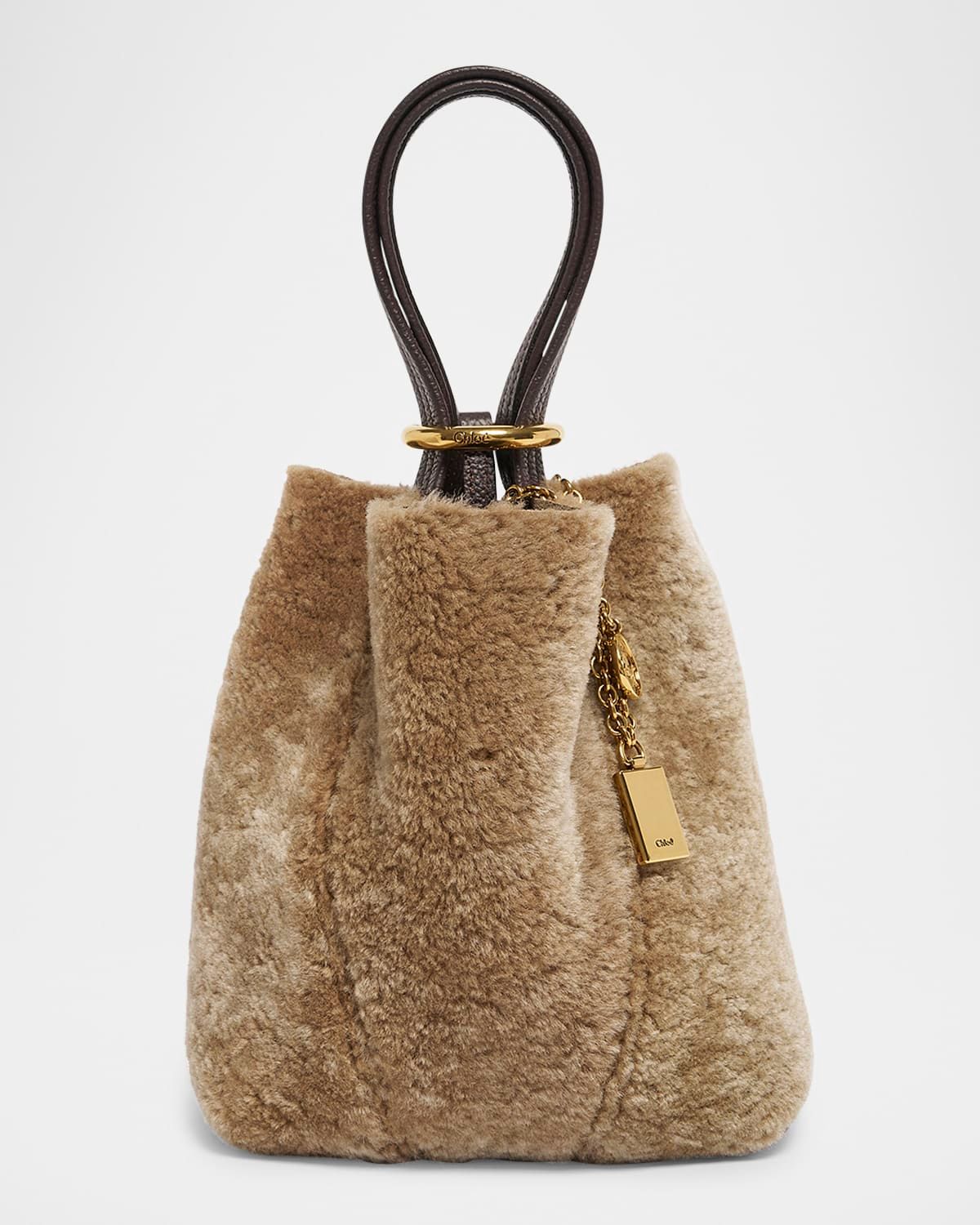 Spin Mini Shearling Bucket Bag