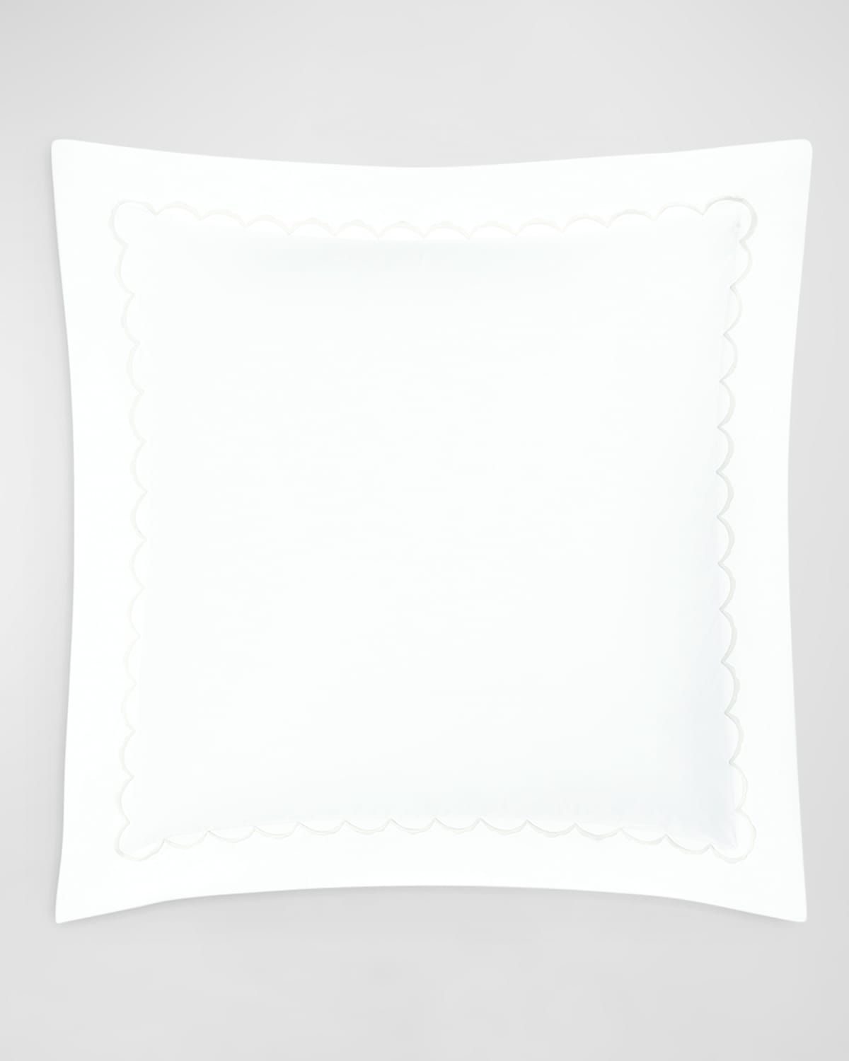 European Scallops Embroidered Sham