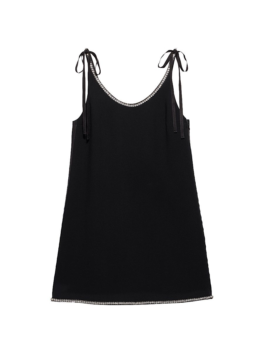 Women's Compact Sablé Mini-Dress - Black - Size 8