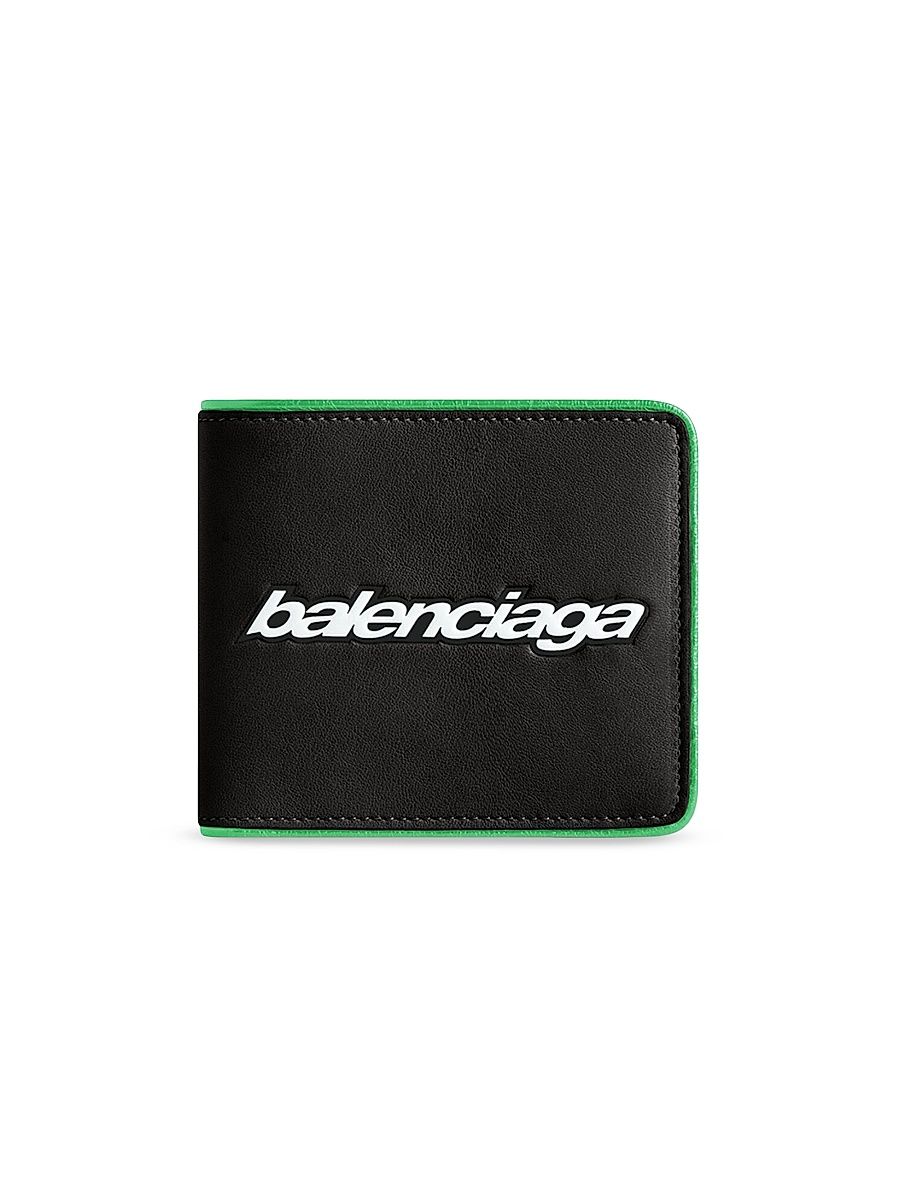 Men's Biker Square Folded Wallet - Black