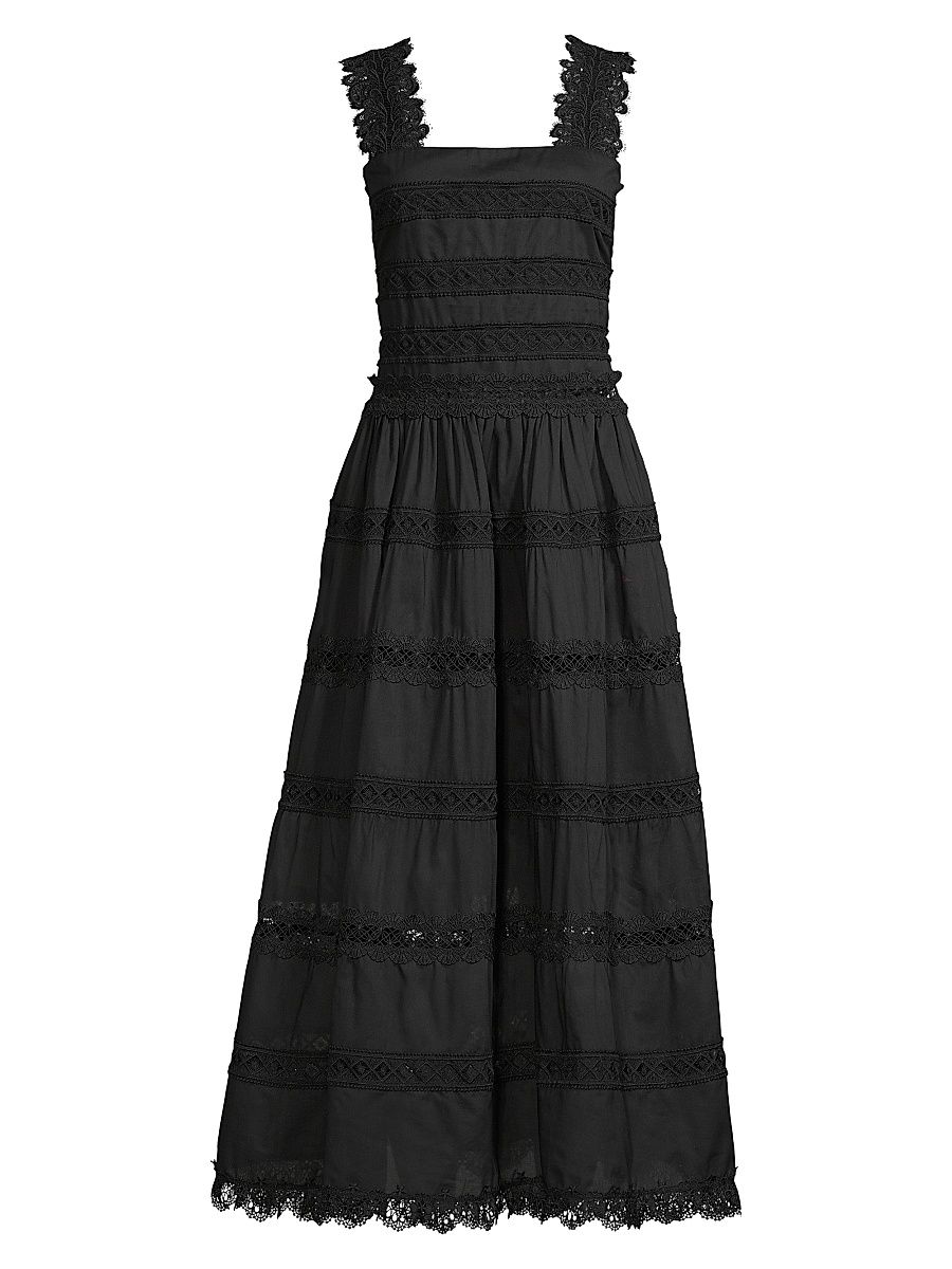 Women's Kate Cotton Maxi Dress - Black - Size XS