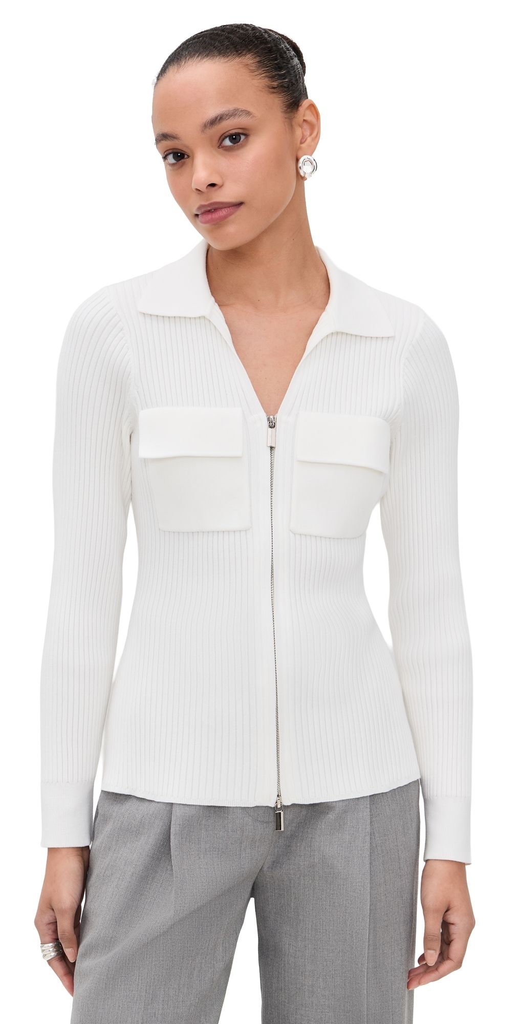 ALIGNE Dahlia Knit Ted Top Ivory M