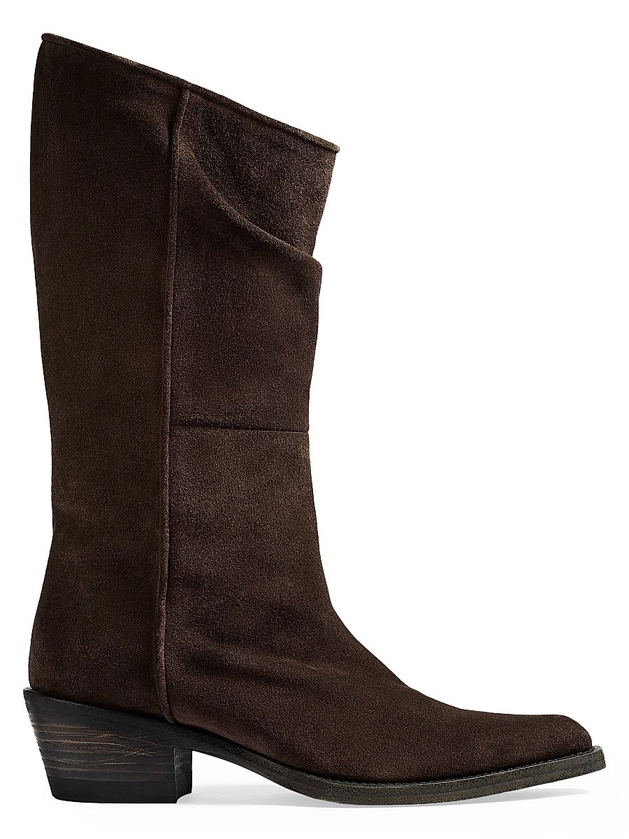 Women's Clive 35MM Suede Boots - Umber - Size 12
