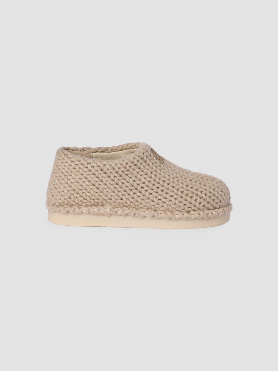 Miu Miu Women's Knit Mules - Beige Khaki - Size 11