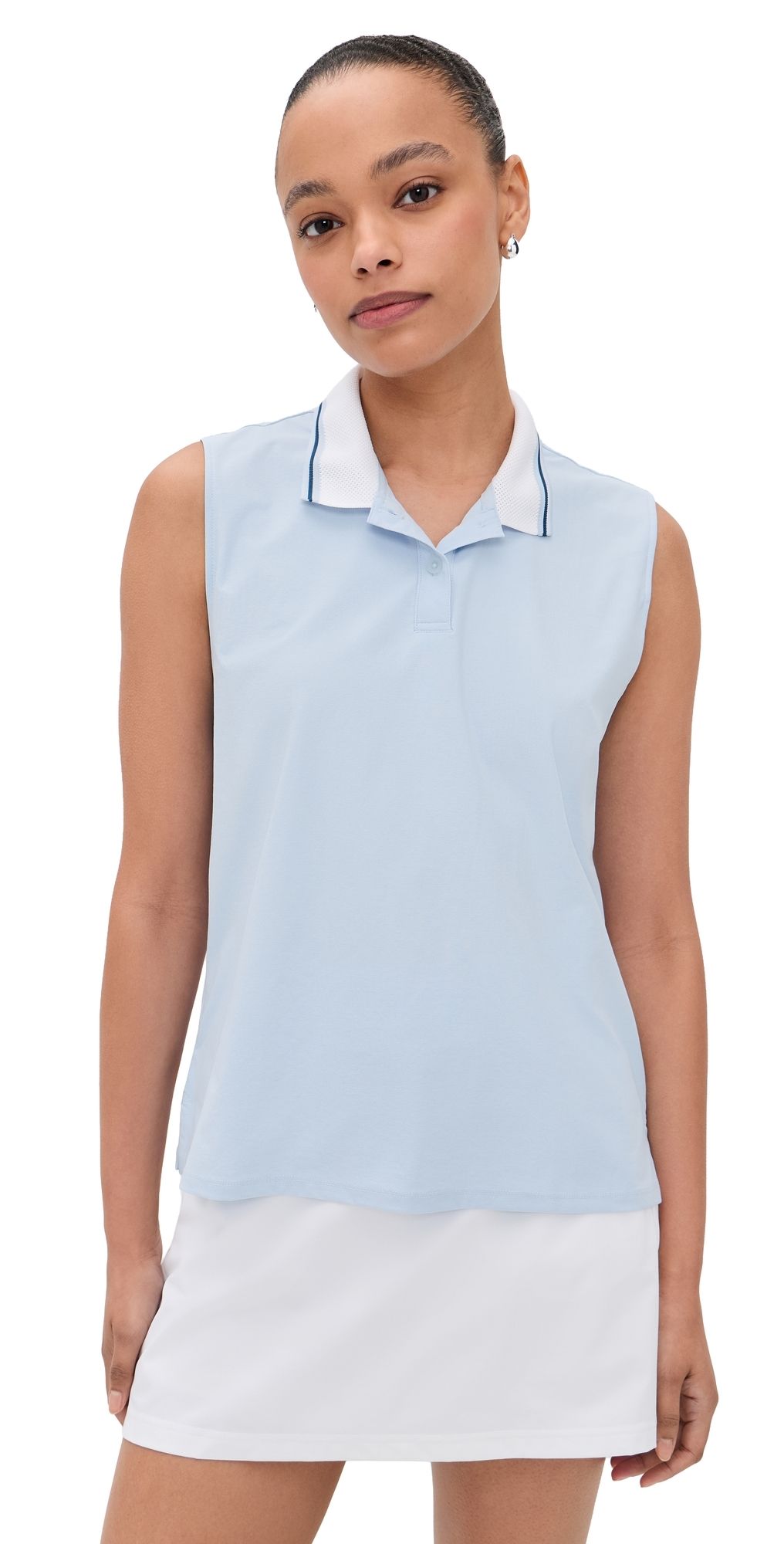 Adidas Golf Beyond Twistknit Polo Shirt Crystal Sky M