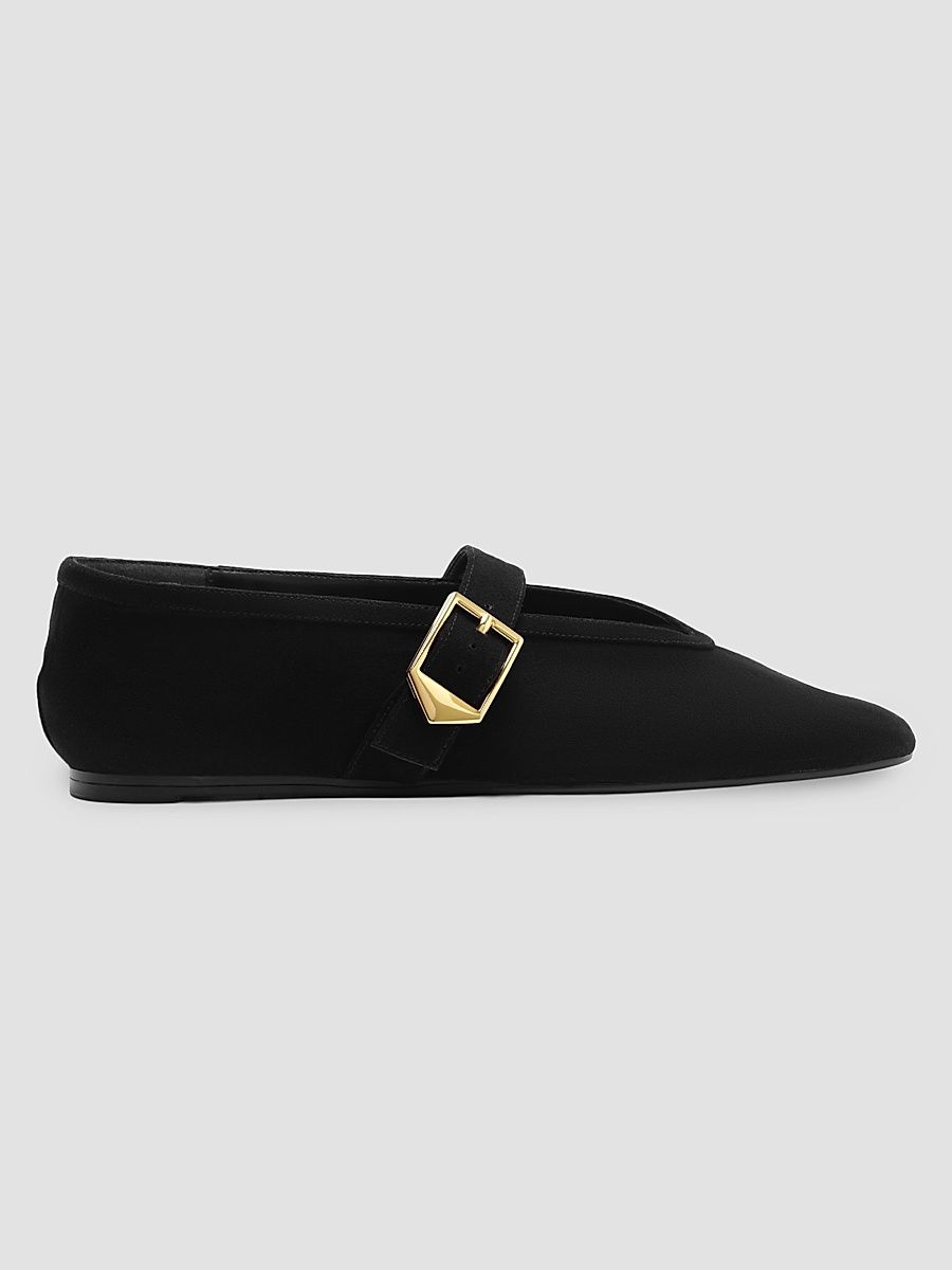 Women's Vick Suede Ballerina Flats - Black - Size 11