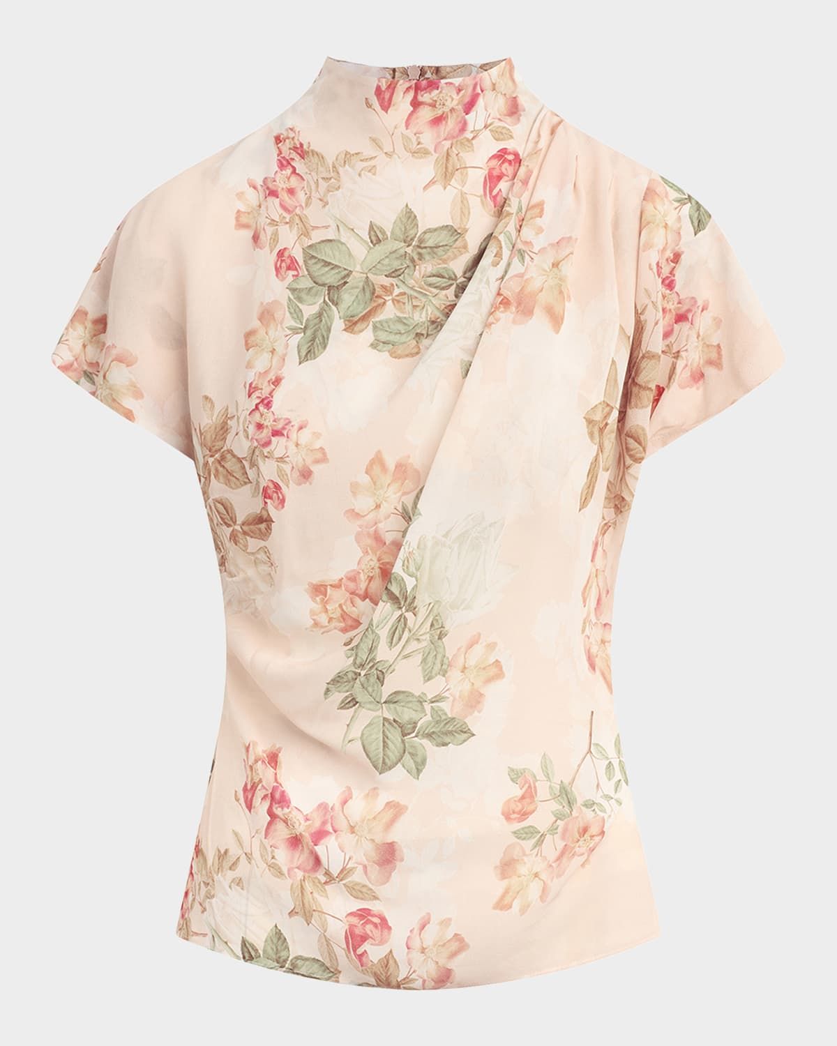 The Graceful Floral Draped Top