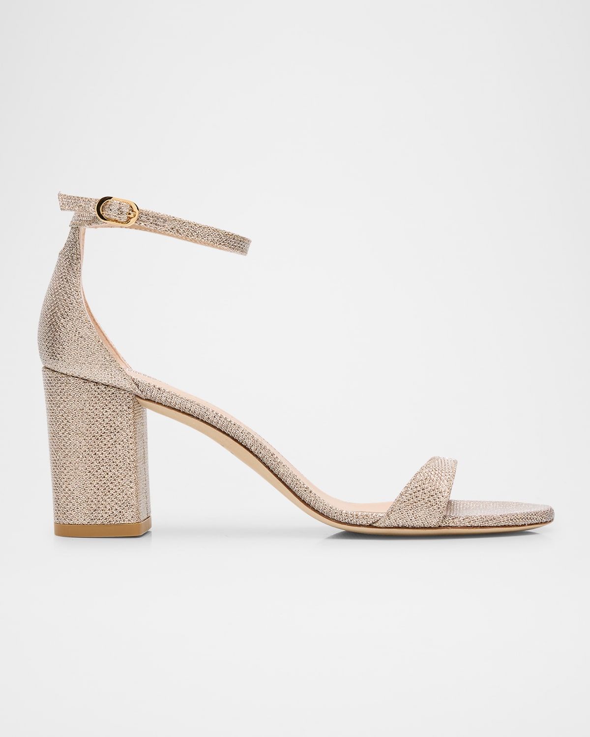 Nudist 75mm Metallic Block Sandals