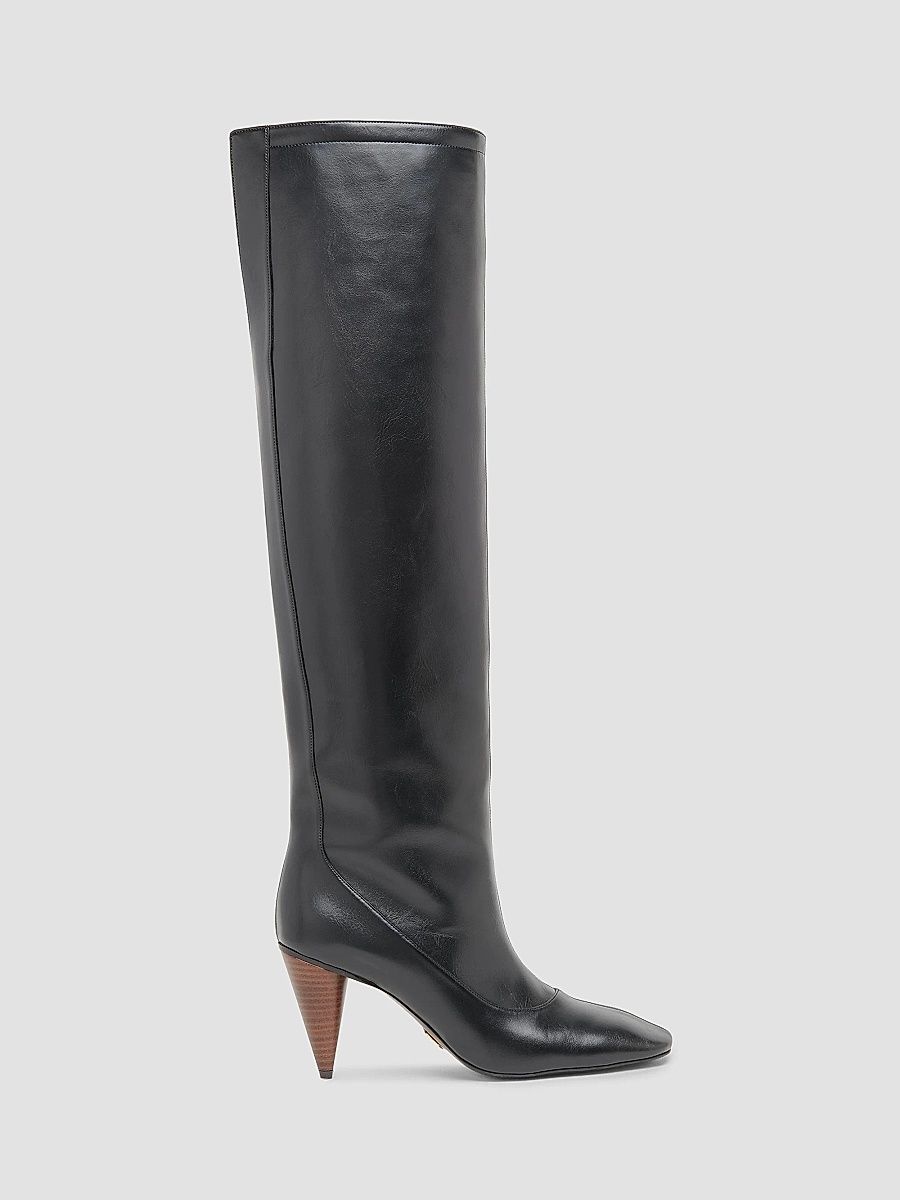 Stella McCartney Women's 80MM Contrast-Heel Knee-High Boots - Black - Size 11