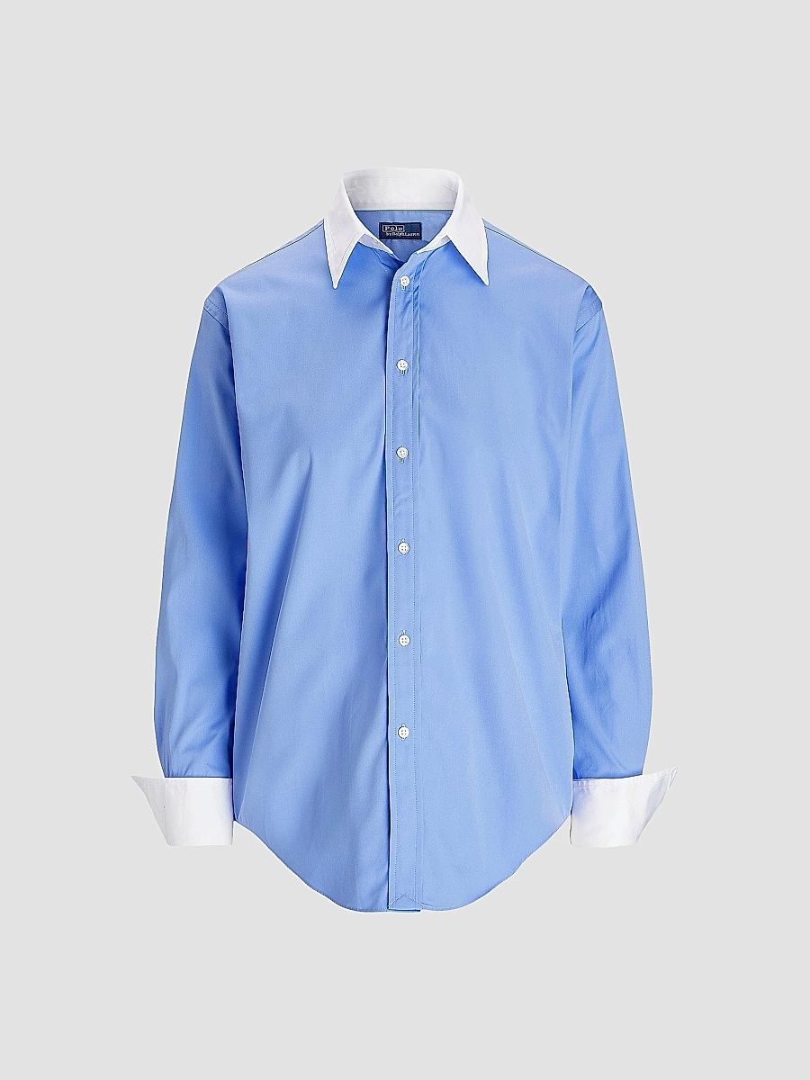 Women's Relaxed Fit Cotton Shirt - Chopin Blue - Size 2