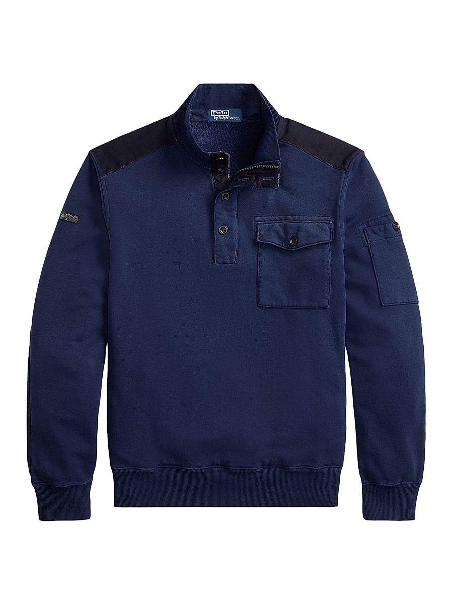 Men's Utility Loopback Cotton Sweater - Cruise Navy - Size XL