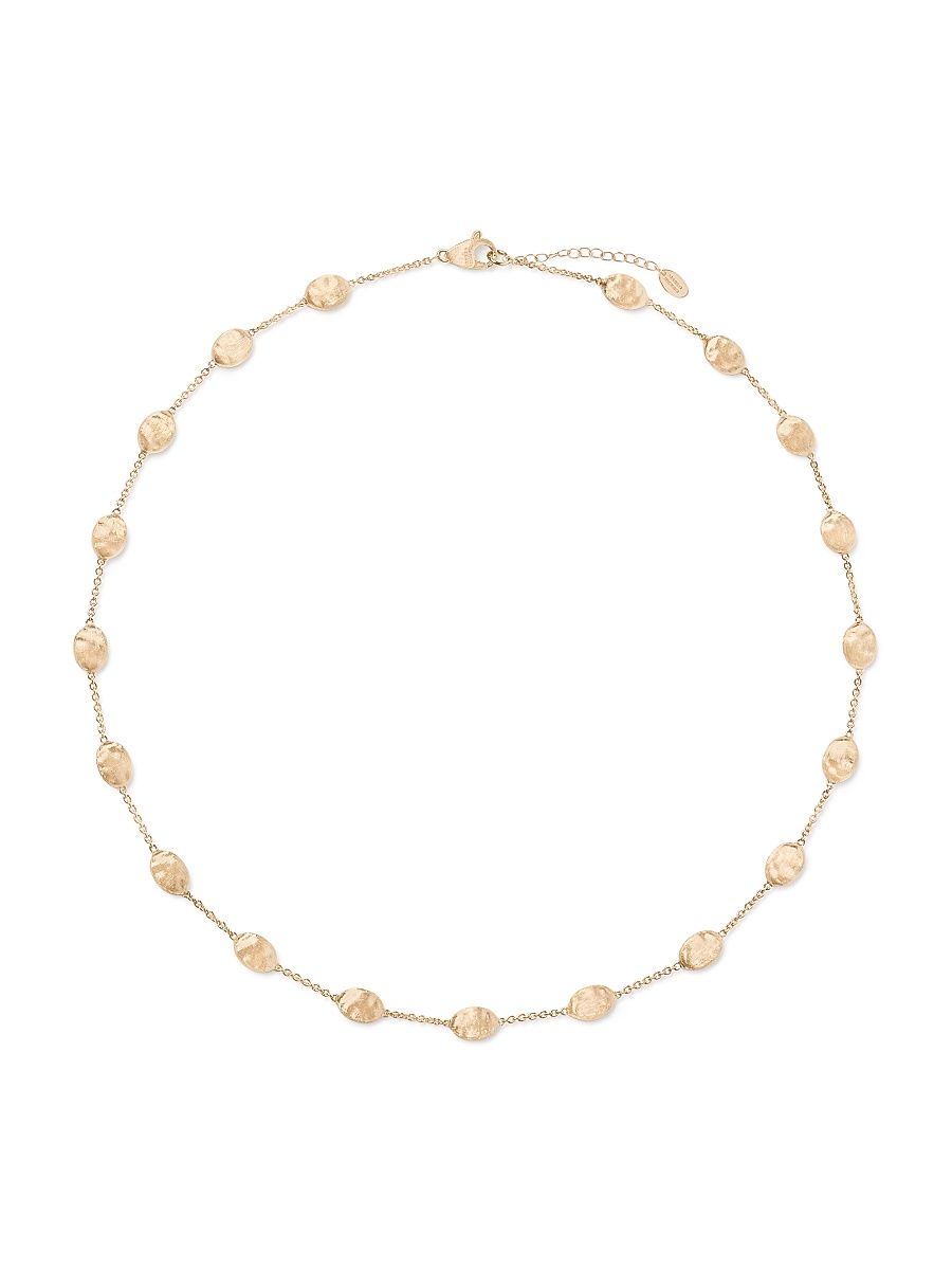 Women's Siviglia 18K Yellow Gold Medium Bead Station Necklace - Yellow Gold
