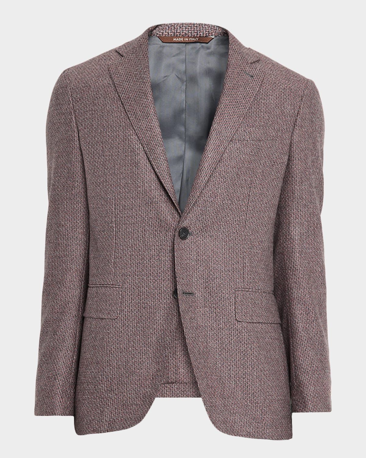 Men & apos;s Stepweave Wool Notch Lapel Sport Coat