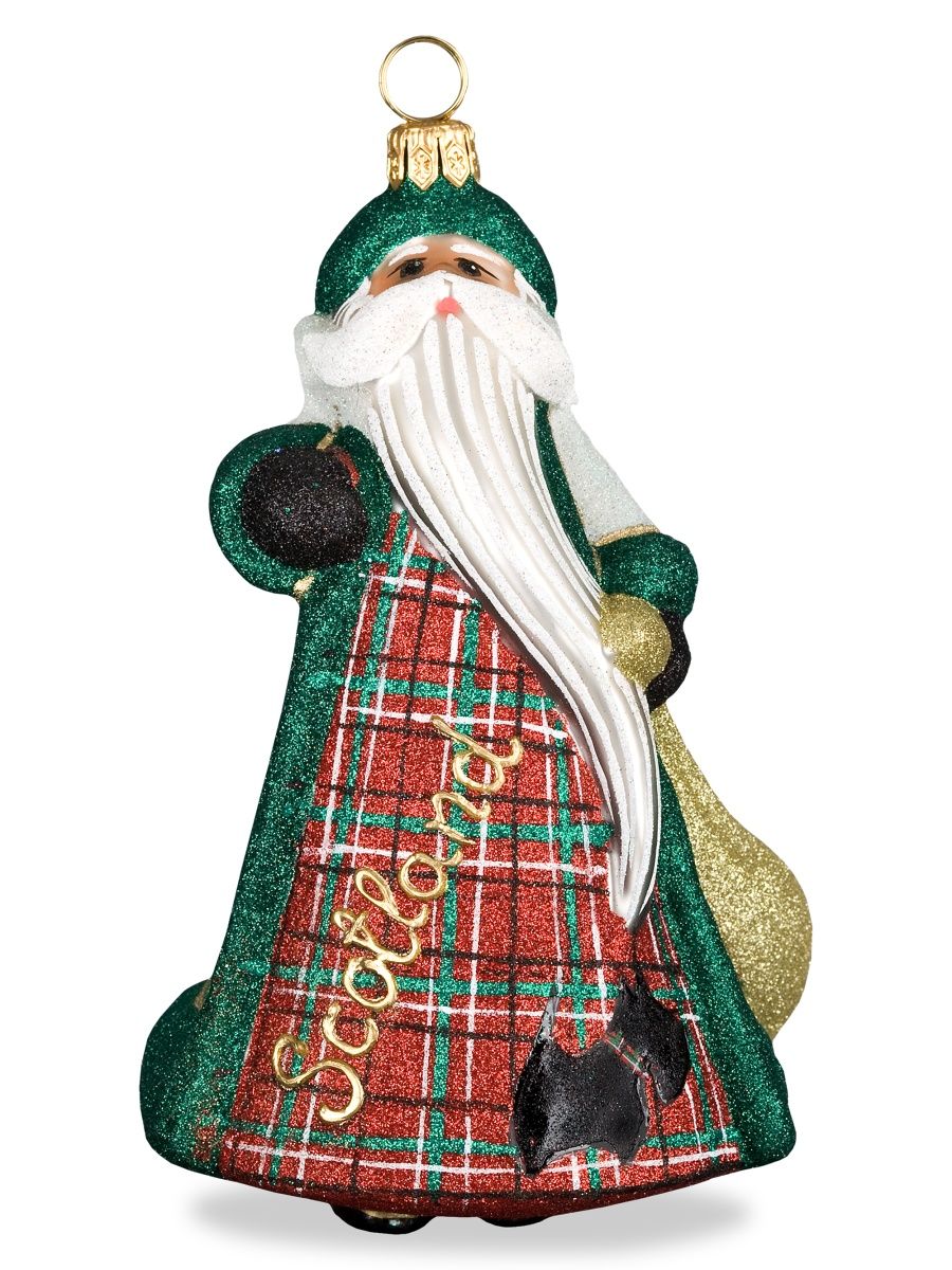 Glitterazzi International Santa Scottish Santa Ornament