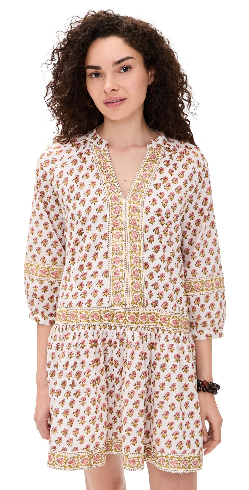 Marea Jeanine Dress Faded Rose Daisy XS